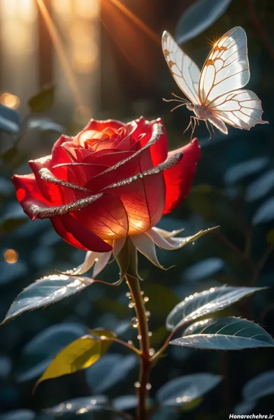 عکس سه بعدی گل رز