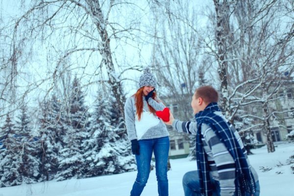 ژست عکاسی در برف بدون چهره