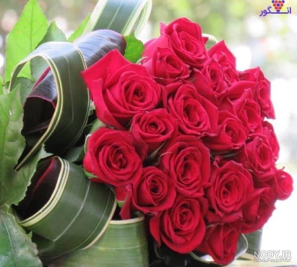  عکس دسته گل رز قرمز عاشقانه