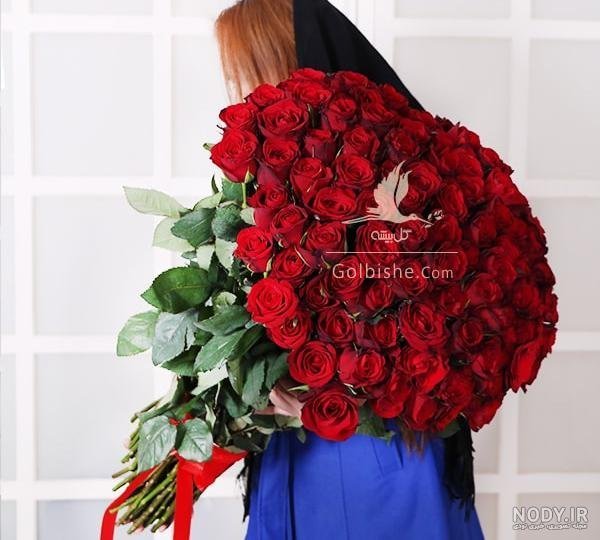  عکس دسته گل رز قرمز عاشقانه