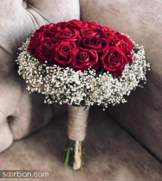  عکس دسته گل رز قرمز عروس