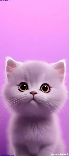  پس زمینه گربه صورتی