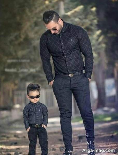 عکس پدر پسری پروفایل