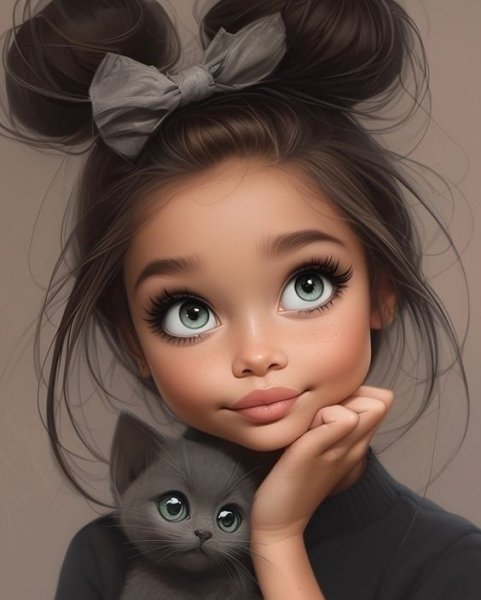  عکس تصویر زمینه کارتونی دختر زیبا