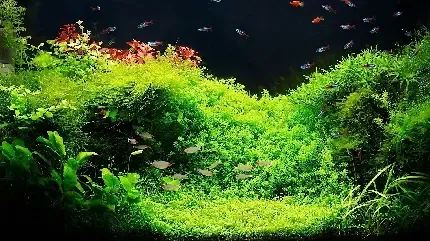  پس زمینه آکواریوم سه بعدی