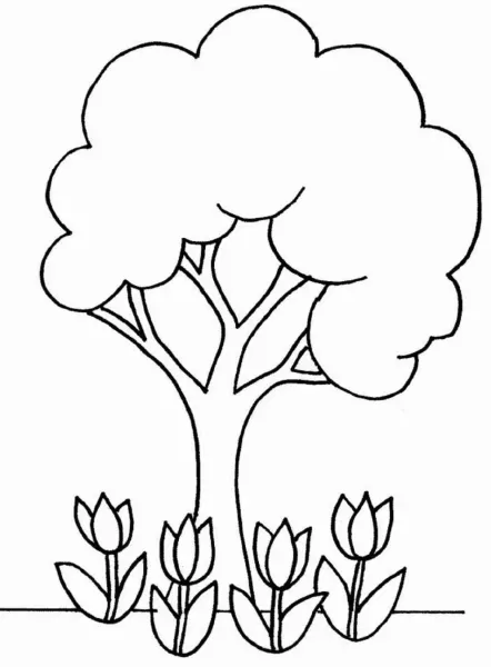  عکس درخت کارتونی برای نقاشی