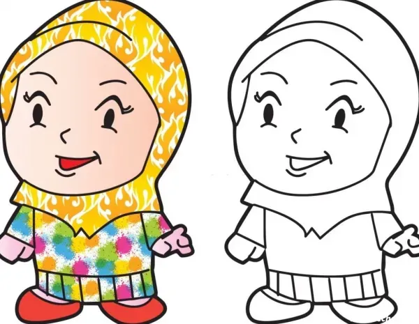  عکس از نقاشی دخترانه بامزه