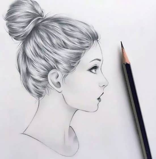  عکس نقاشی دختر فانتزی با مداد رنگی