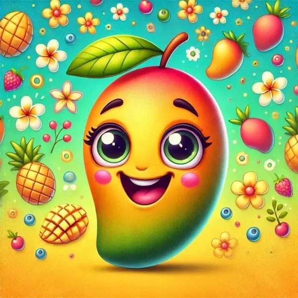  عکس انبه زرد نقاشی