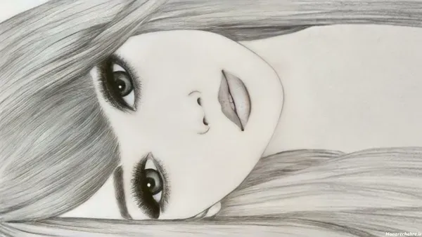 نقاشی چشم ساده با مداد