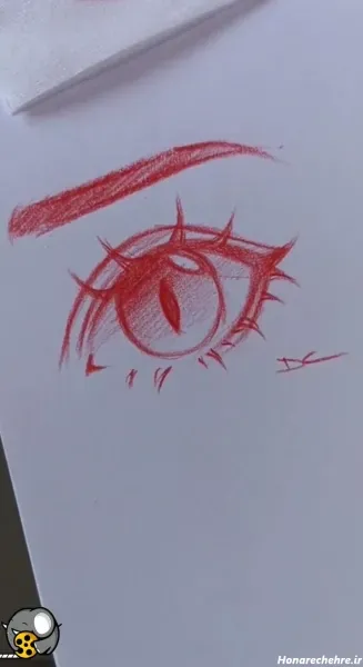 نقاشی چشم ساده با مداد