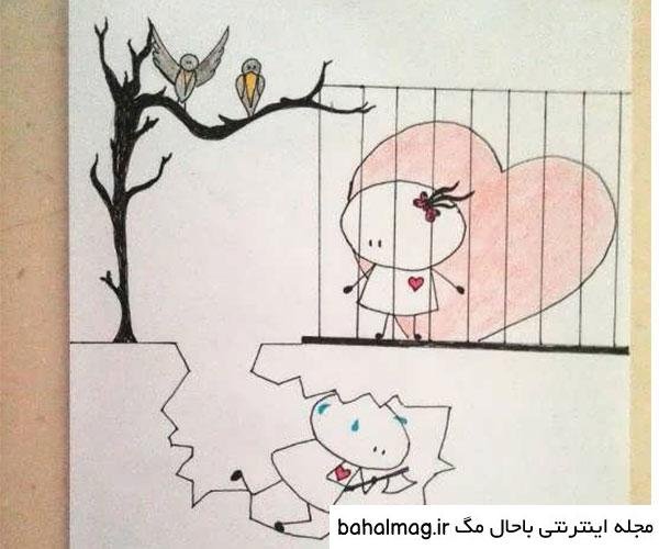  نقاشی عاشقانه فانتزی دختر و پسر