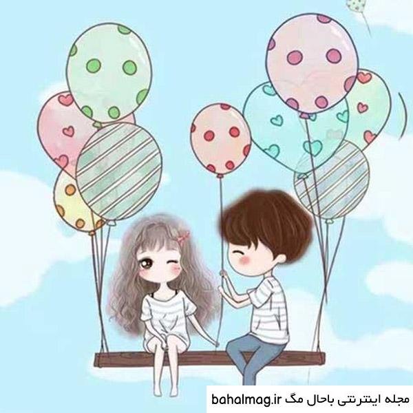  نقاشی عاشقانه فانتزی دختر و پسر