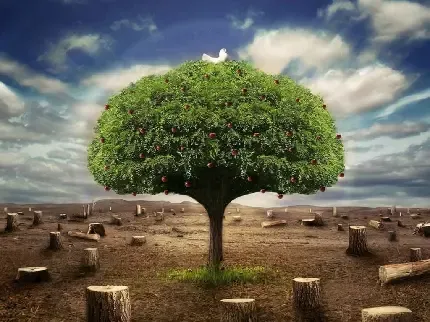  دانلود عکس تک درخت با کیفیت بالا