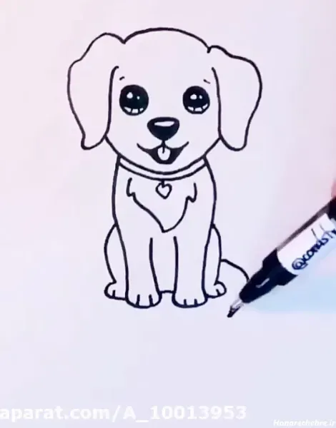  عکس نقاشی سگ آسان
