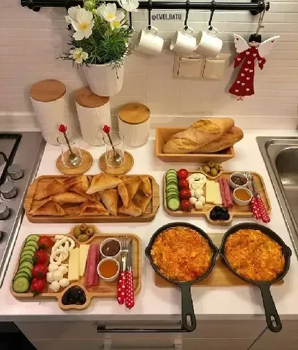  عکس صبحانه خوشمزه لاکچری