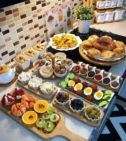  عکس صبحانه خوشمزه لاکچری