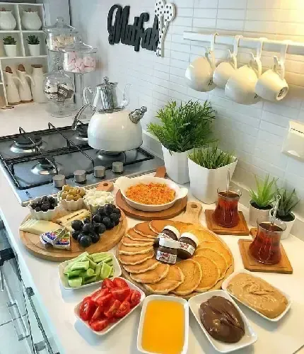  عکس صبحانه خوشمزه لاکچری