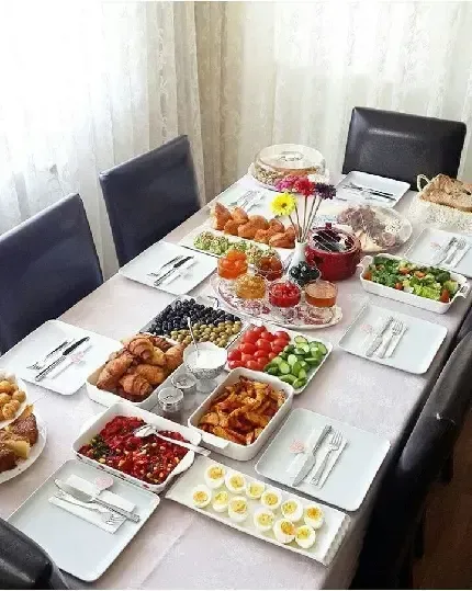  عکس صبحانه خوشمزه لاکچری