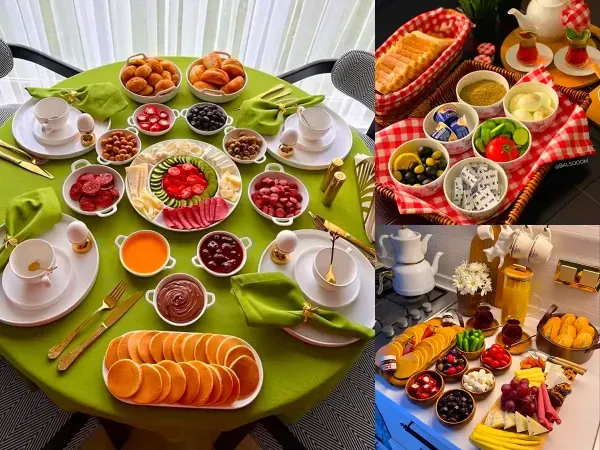  عکس میز صبحانه لاکچری