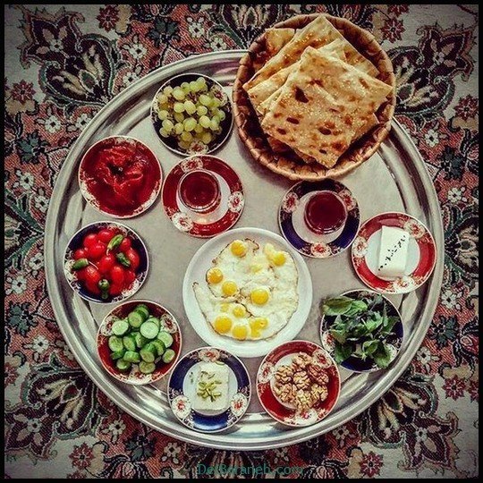  عکس سفره صبحانه قدیمی
