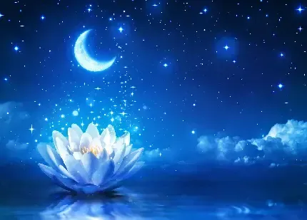  والپیپر گل نیلوفر آبی برای گوشی آیفون