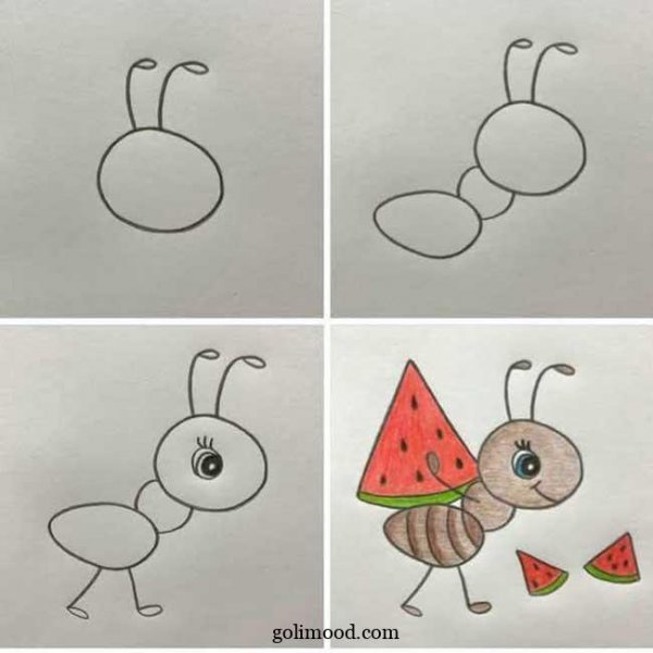  عکس مورچه نقاشی