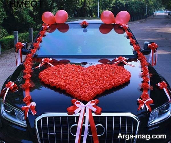  عکس گل ارایی ماشین عروس ساده و شیک