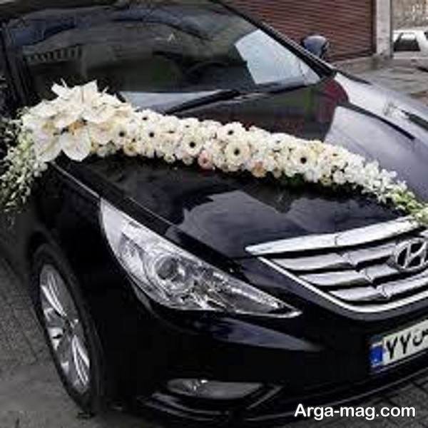  عکس گل ارایی ماشین عروس ساده و شیک
