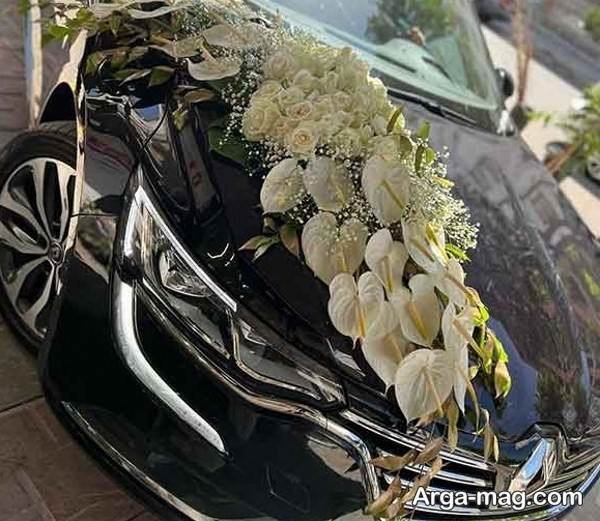  عکس گل ارایی ماشین عروس ساده و شیک