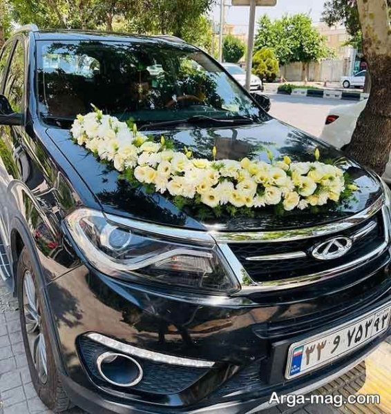  عکس گل ارایی ماشین عروس ساده و شیک