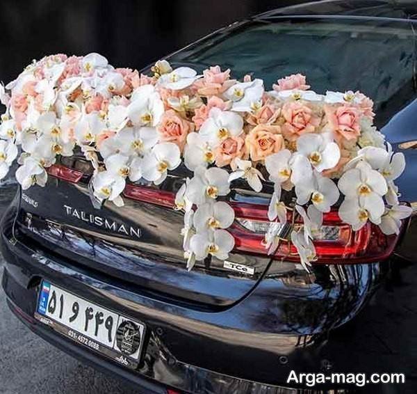  عکس گل ارایی ماشین عروس ساده و شیک