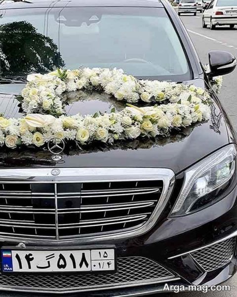  عکس گل ارایی ماشین عروس ساده و شیک