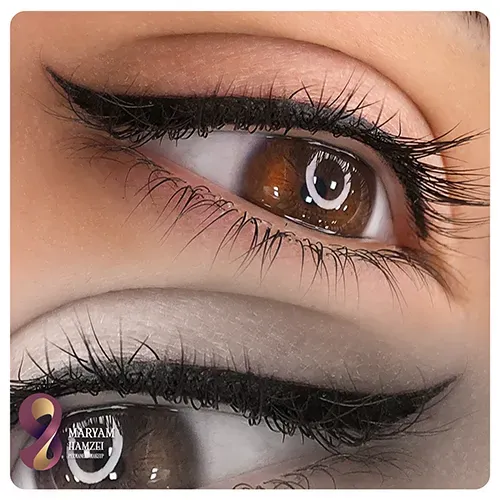  مدل تاتو خط چشم بن مژه