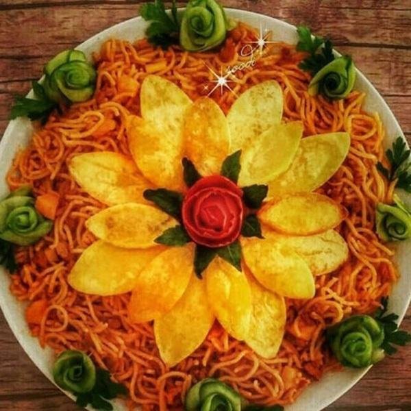 تزیین ماکارونی ساده برای مدرسه