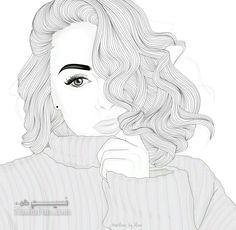 عکس نقاشی دختر خوشگل