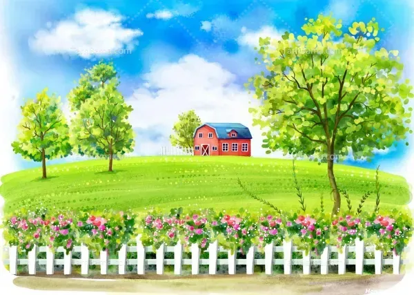  عکس نقاشی منظره طبیعت