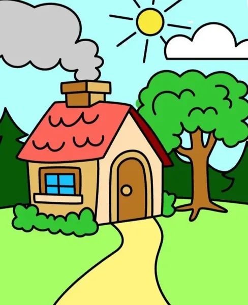 نقاشی طبیعت زیبا