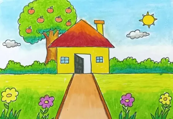  نقاشی طبیعت زیبا