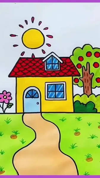  نقاشی طبیعت زیبا