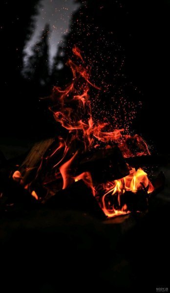  عکس آتش در شب