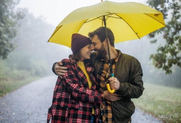  عکس عاشقانه هوای بارانی