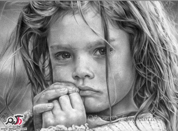 عکس چهره سیاه قلم
