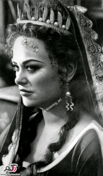 عکس چهره سیاه قلم