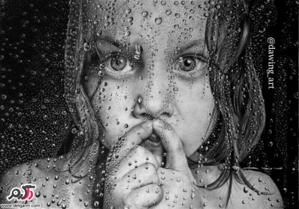 عکس چهره سیاه قلم