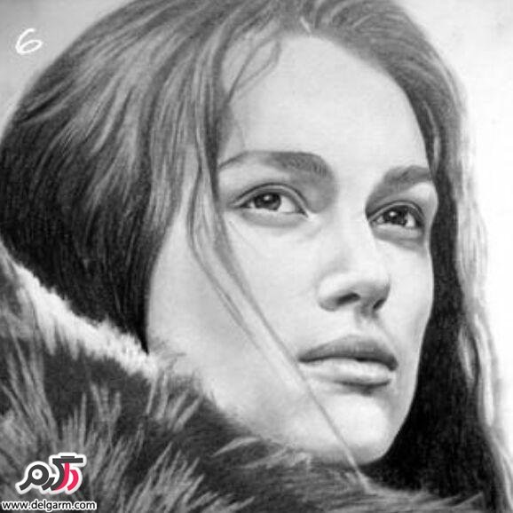 عکس چهره سیاه قلم
