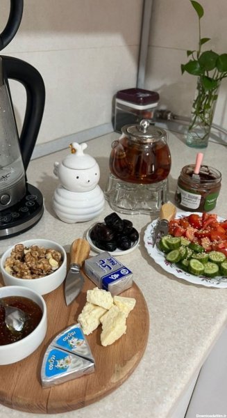 عکس صبحانه ساده برای استوری