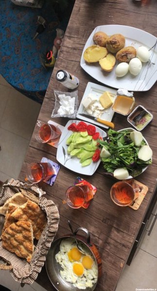  عکس صبحانه ساده برای استوری