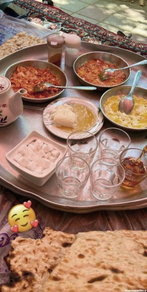 عکس فیک صبحانه برای استوری