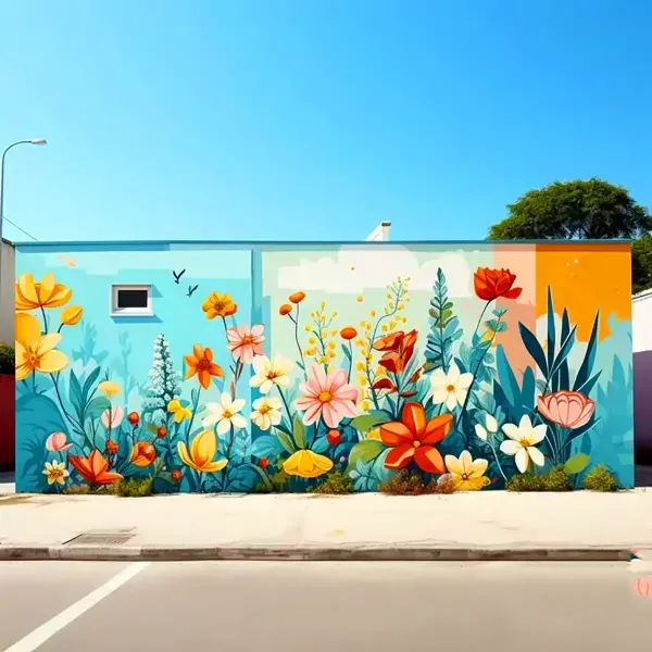  عکس نقاشی دیواری مدرسه